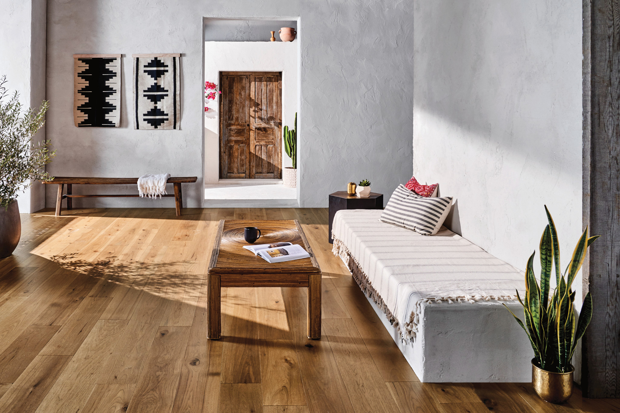 livingroom Pecan hardwood floors in livingroom